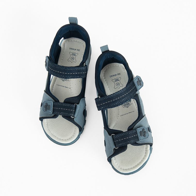 Cool Club, Sandale pentru baieti, albastru, brant din piele, imprimeu Paw Patrol