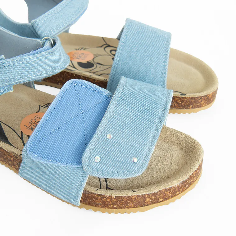 Cool Club, Sandale pentru fete, albastru, brant din piele, imprimeu Lilo si Stitch