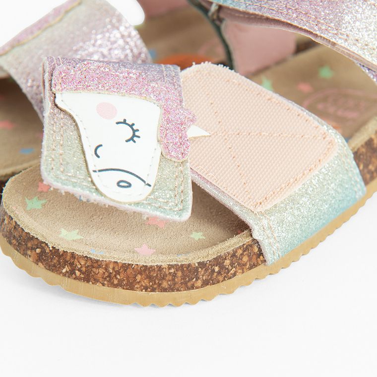 Cool Club, Sandale pentru fete, brant din piele, mix