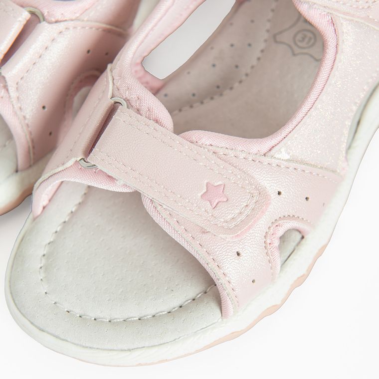 Cool Club, Sandale pentru fete, roz, brant din piele