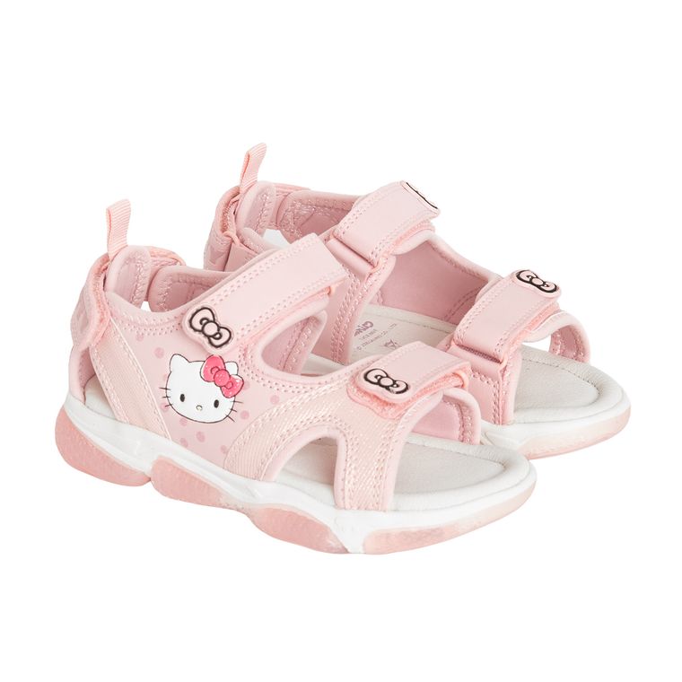 Cool Club, Sandale pentru fete, roz, talpa cu leduri, imprimeu Hello Kitty