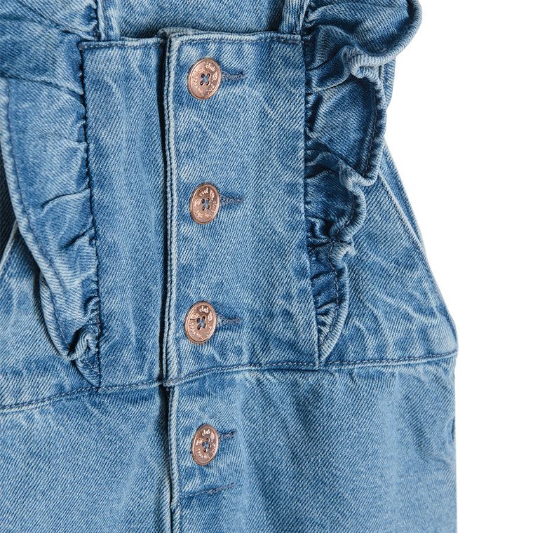 Cool Club, Sarafan de blugi pentru fete, denim, cu nasturi