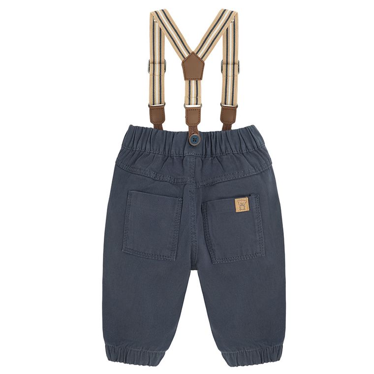 Cool Club, Set pentru baieti, Pantaloni din textil, Bretele, bleumarin