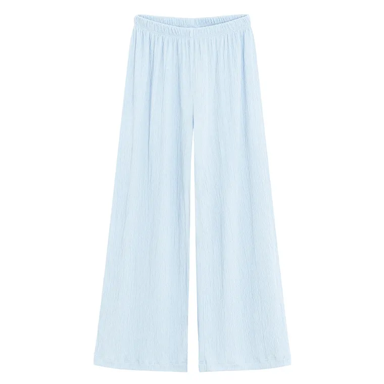 Cool Club, Set pentru fete, Bluza cu maneca scurta, Pantaloni din textil, wide, albastru