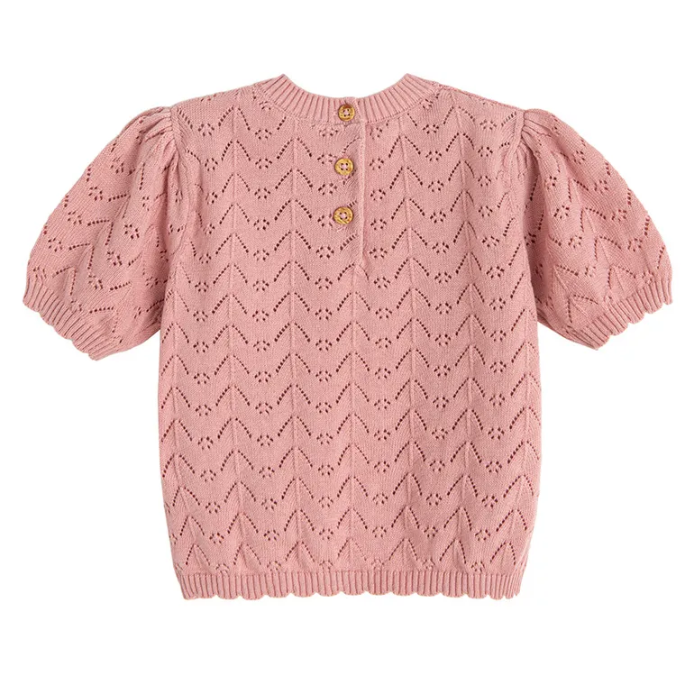 Cool Club, Set pentru fete, din tricot, Bluza cu maneca lunga, Pantaloni, roz