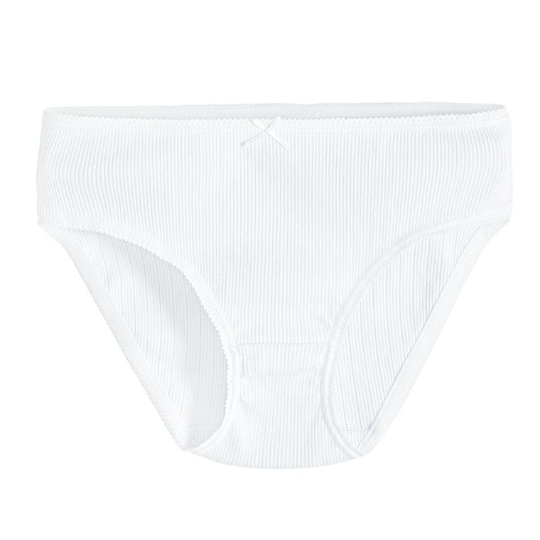 Cool Club, Set pentru fete, Maiou, Chilotei, din tricot striat, alb