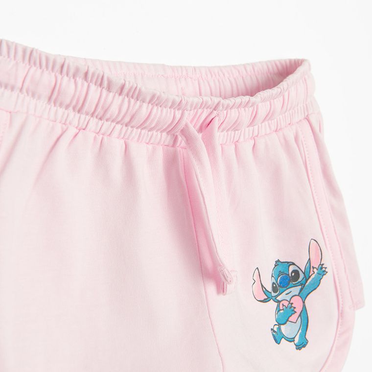 Cool Club, Set pentru fete, Tricou, Pantaloni scurti, roz, imprimeu Lilo si Stitch