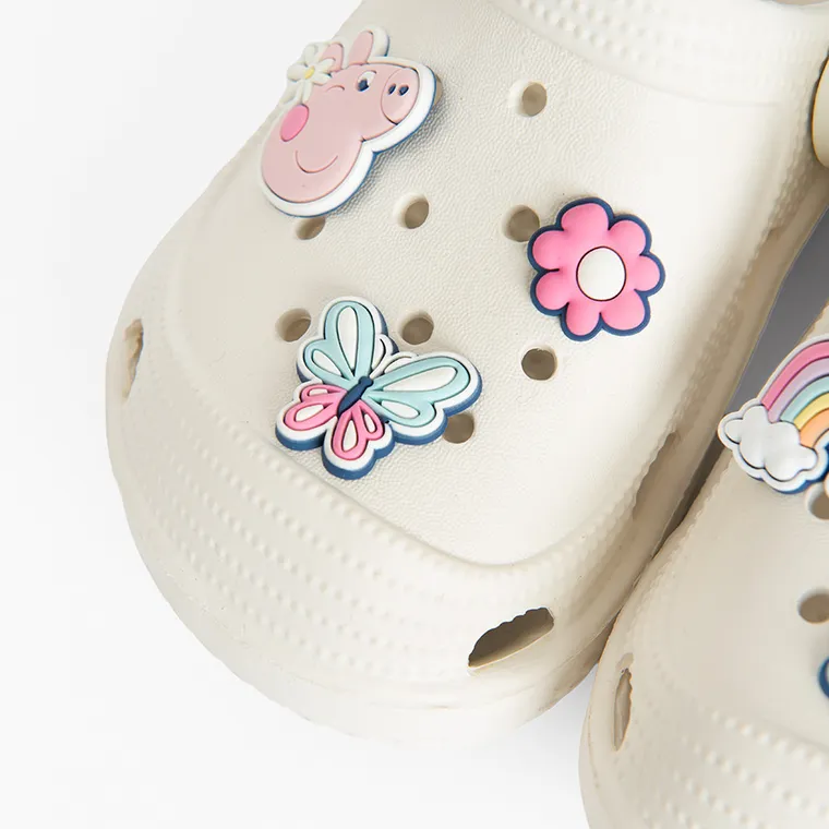 Cool Club, Slapi pentru fete, ecru, imprimeu Peppa Pig