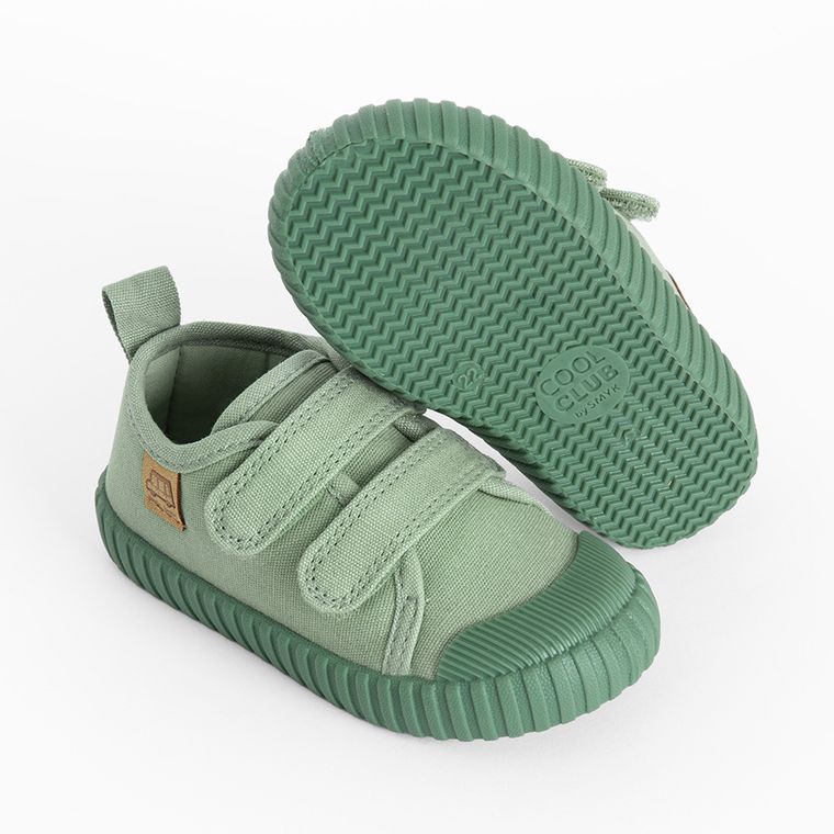 Cool Club, Tenisi pentru bebelusi, verde, talpa Barefoot