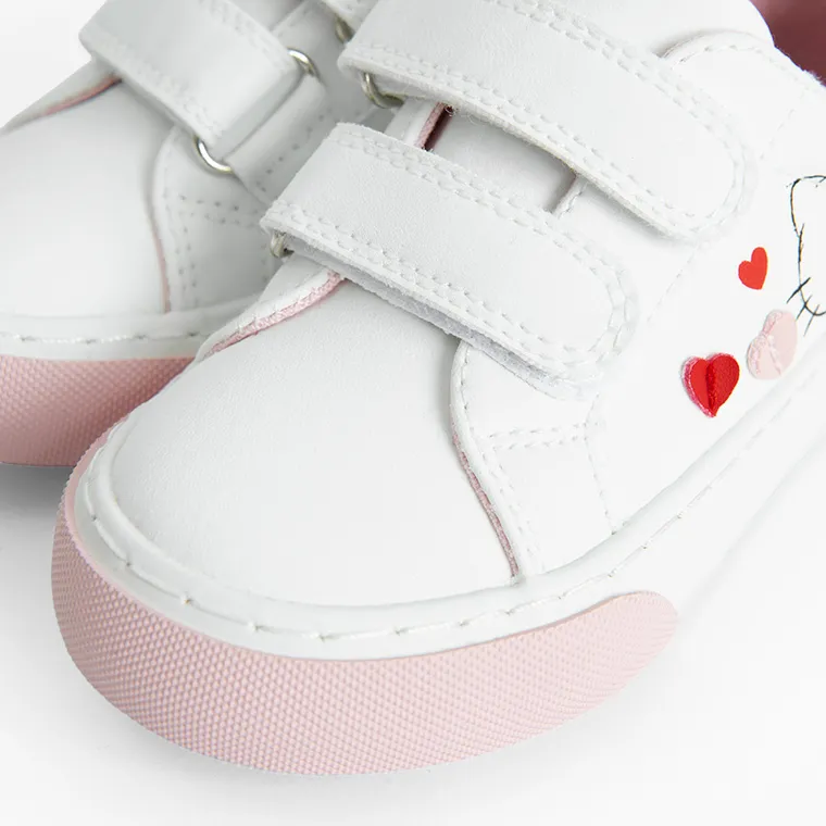 Cool Club, Tenisi pentru fete, alb, imprimeu Hello Kitty