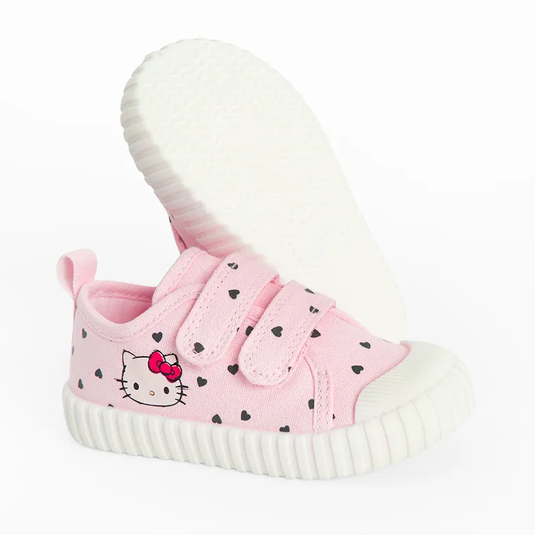 Cool Club, Tenisi pentru fete, roz, talpa Barefoot, imprimeu Hello Kitty
