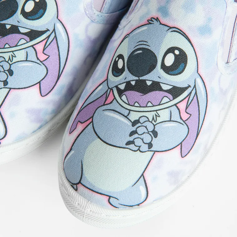 Cool Club, Tenisi tip slip on pentru fete, albastru, imprimeu Lilo si Stitch