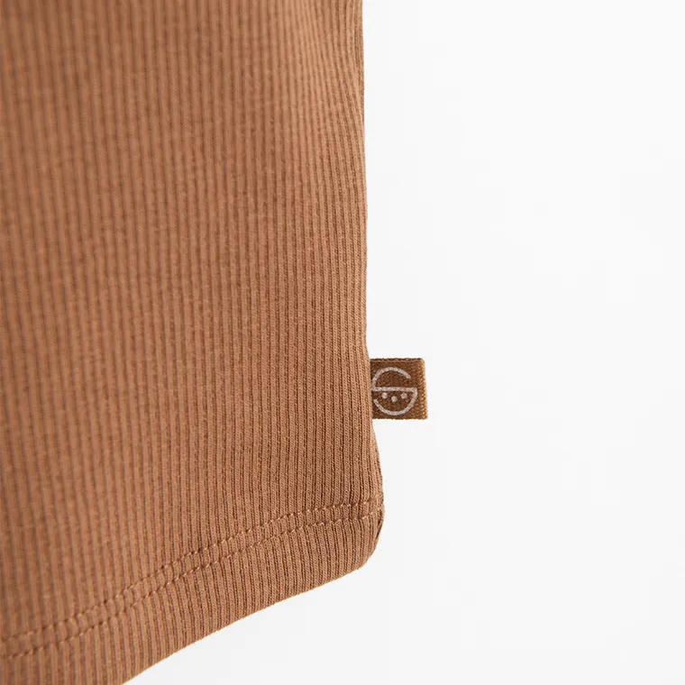 Cool Club, Top pentru fete, din tricot striat, maro