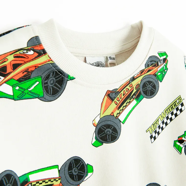 Cool Club, Trening pentru baieti, bej, imprimeu Hot Wheels