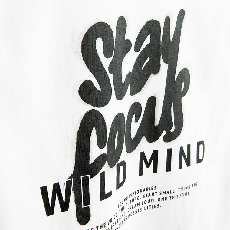 Cool Club, Tricou fara maneci pentru baieti, loose, alb
