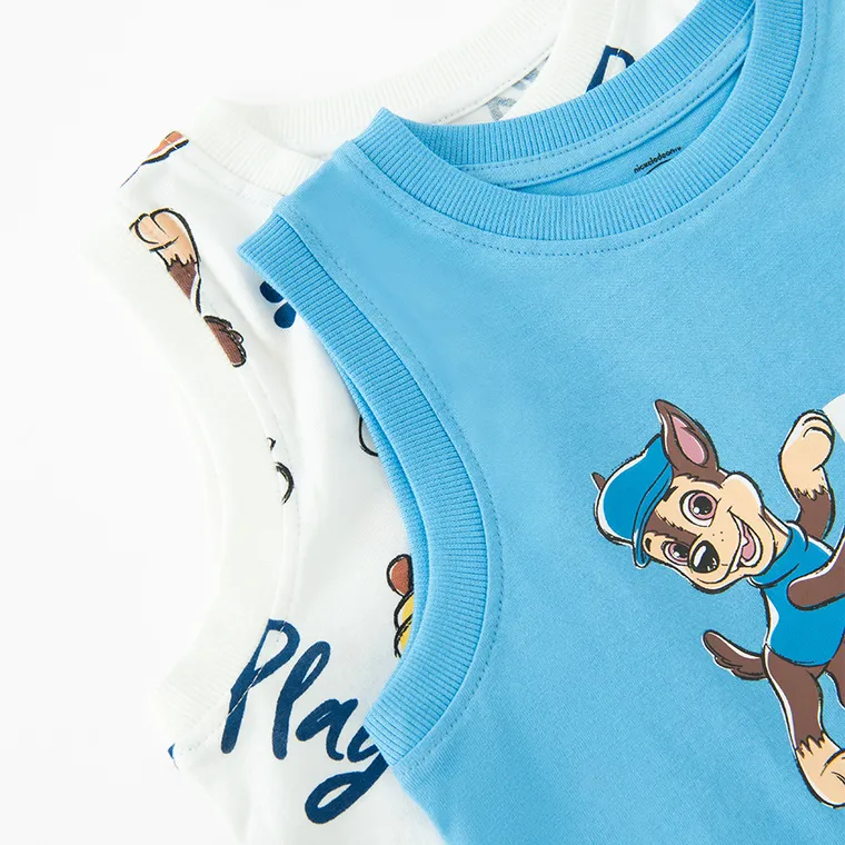 Cool Club, Tricou fara maneci pentru baieti, mix, imprimeu Paw Patrol, set, 2 buc.