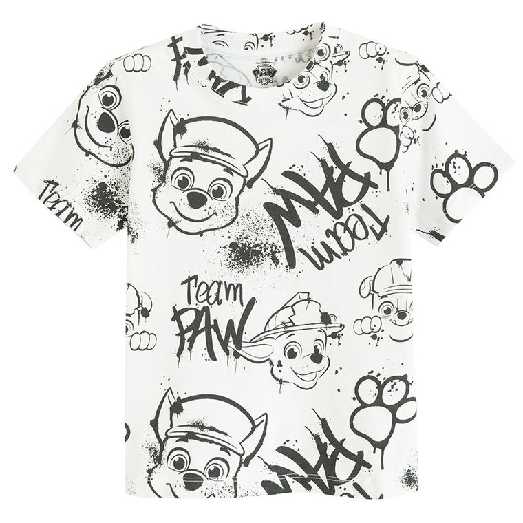 Cool Club, Tricou pentru baieti, alb, set, 2 buc., imprimeu Paw Patrol