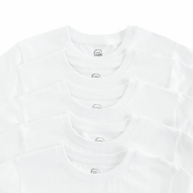 Cool Club, Tricou pentru baieti, alb, set, 5 buc.