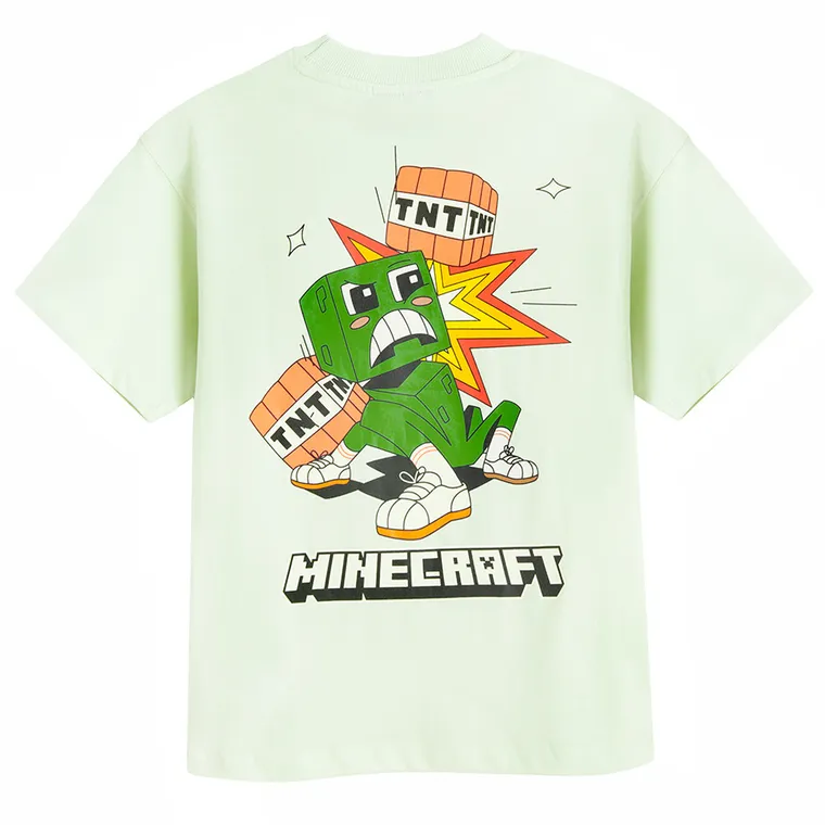 Cool Club, Tricou pentru baieti, verde, imprimeu Minecraft