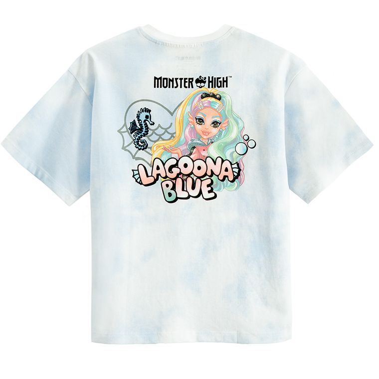 Cool Club, Tricou pentru fete, alb, imprimeu Monster High