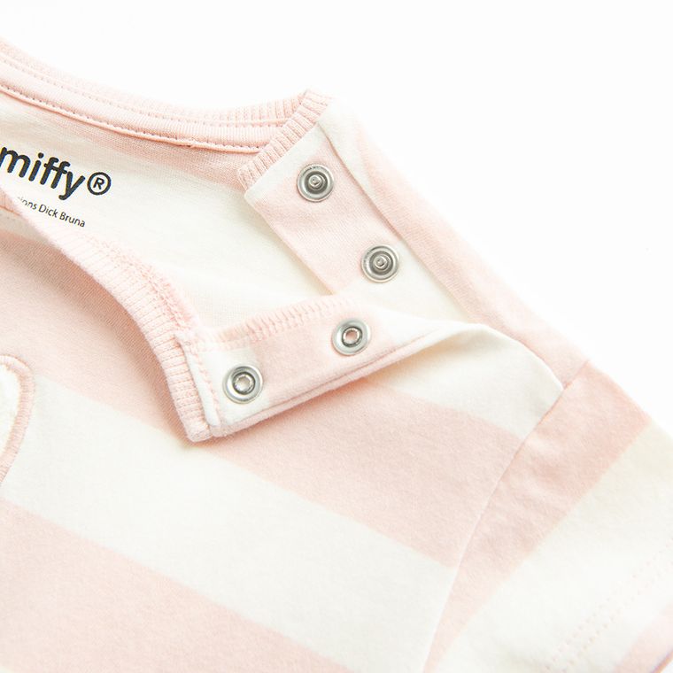 Cool Club, Tricou pentru fete, alb-roz, imprimeu Miffy