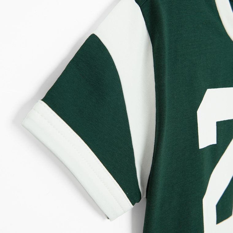 Cool Club, Tricou pentru fete, crop top, verde inchis