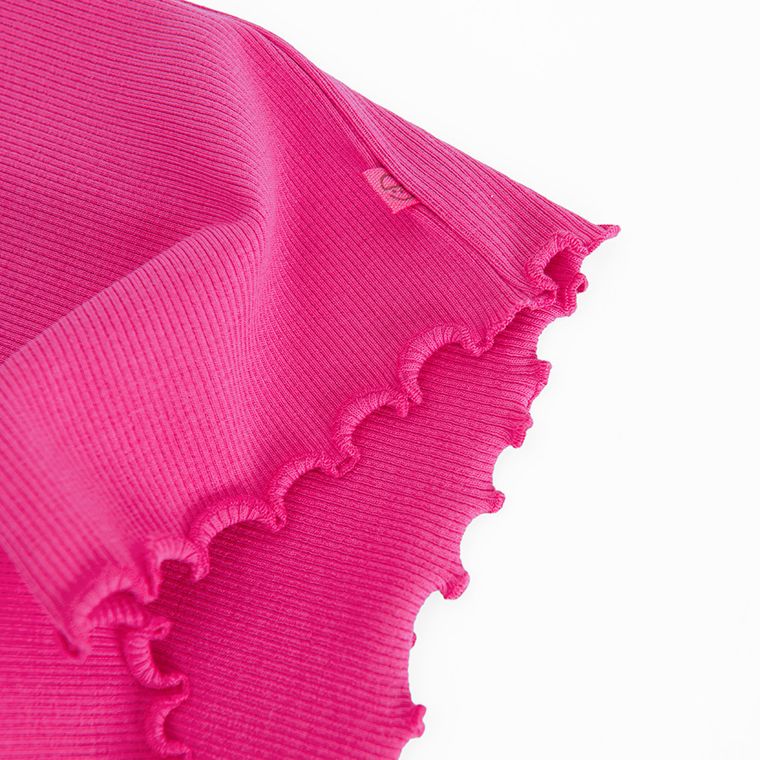 Cool Club, Tricou pentru fete, din tricot striat, roz