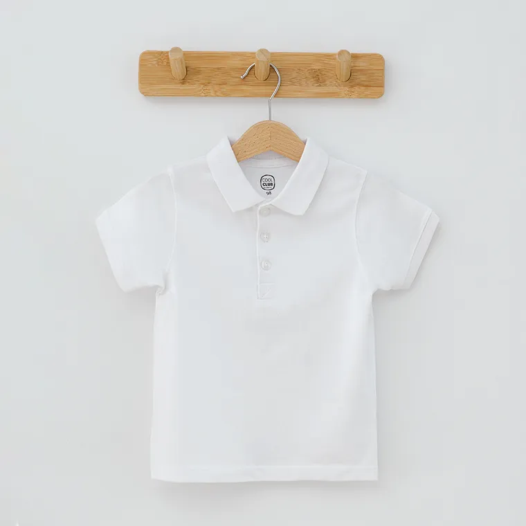 Cool Club, Tricou polo alb pentru baieti