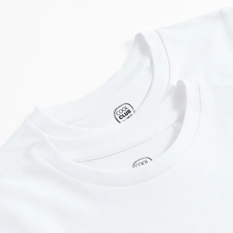 Cool Club, Tricouri albe pentru copii, set 2 buc.