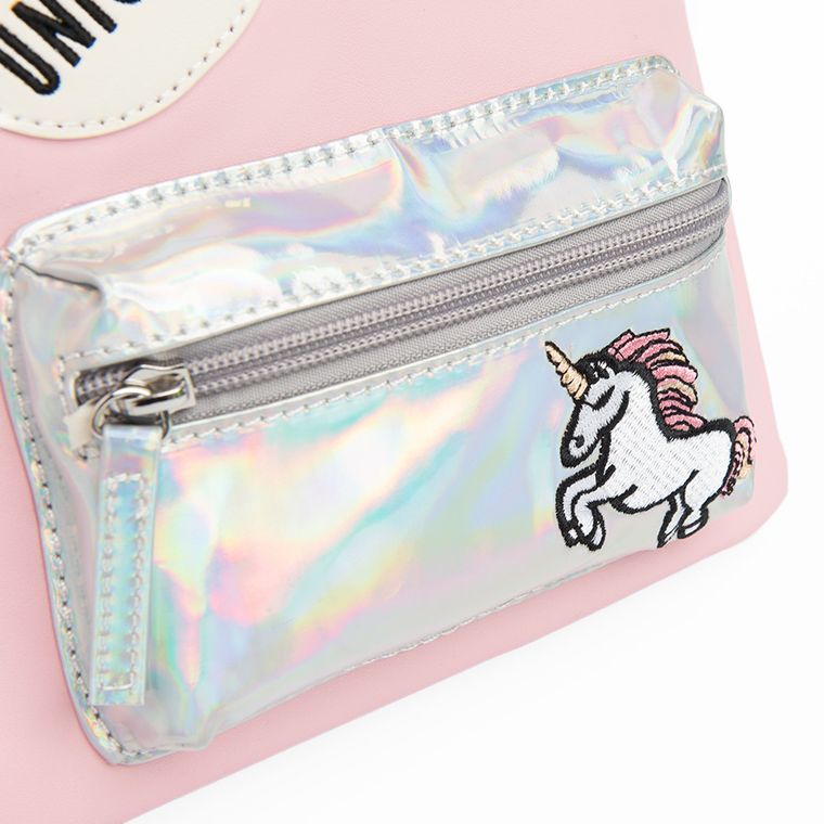 Cool Club, Unicorn, rucsac cu buzunar, roz