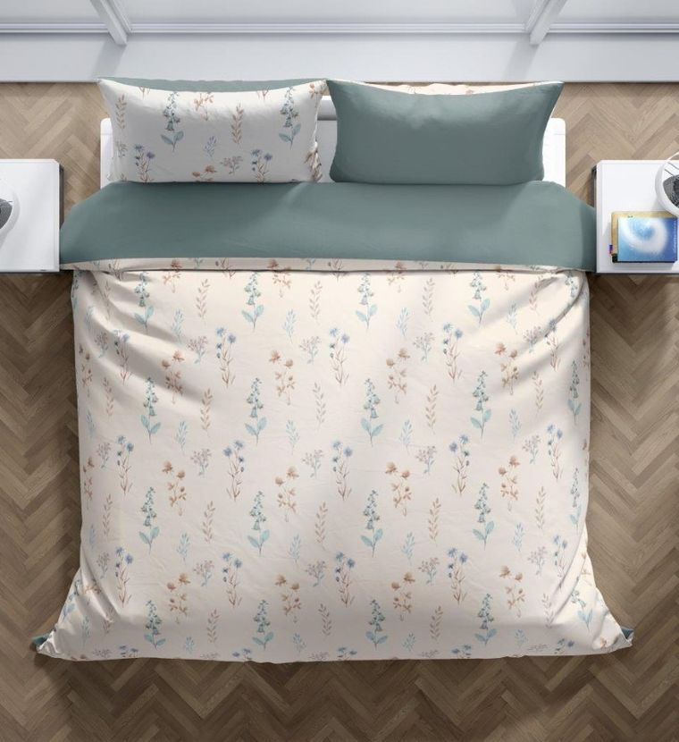 Cottage Home, Lunca de flori, set lenjerie de pat single, bumbac, 140-200 cm