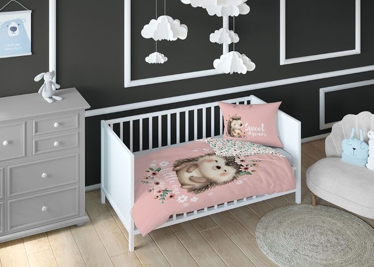 Detexpol, Arici, set lenjerie de pat single, din bumbac, 100-135 cm