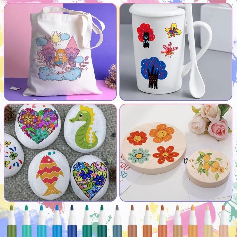 Extralink, set de markere acrilice, 60 buc.