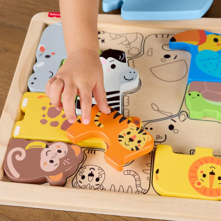 Fisher-Price, Animale, puzzle din lemn