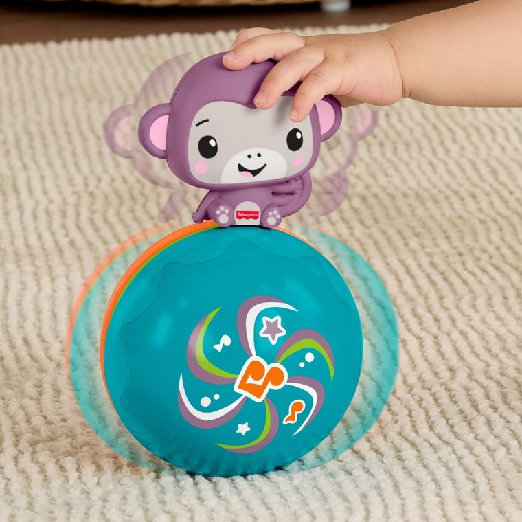 Fisher-Price, Crawling Musical Purple Monkey, jucarie stimulativa pentru bebelusi