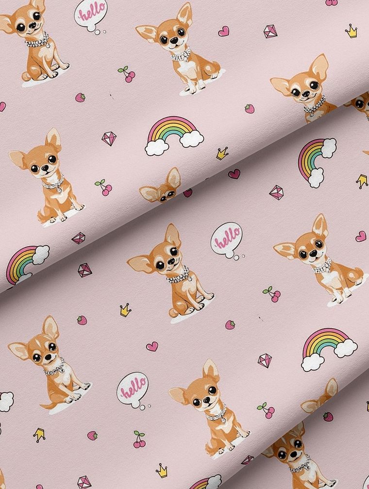 Fluo, set de lenjerie de pat pentru tineri, 160-200 cm + 70-80 cm, Dogs