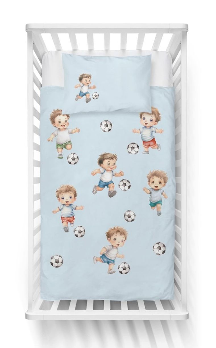 Footbal, set lenjerie de pat single, 90X120 cm