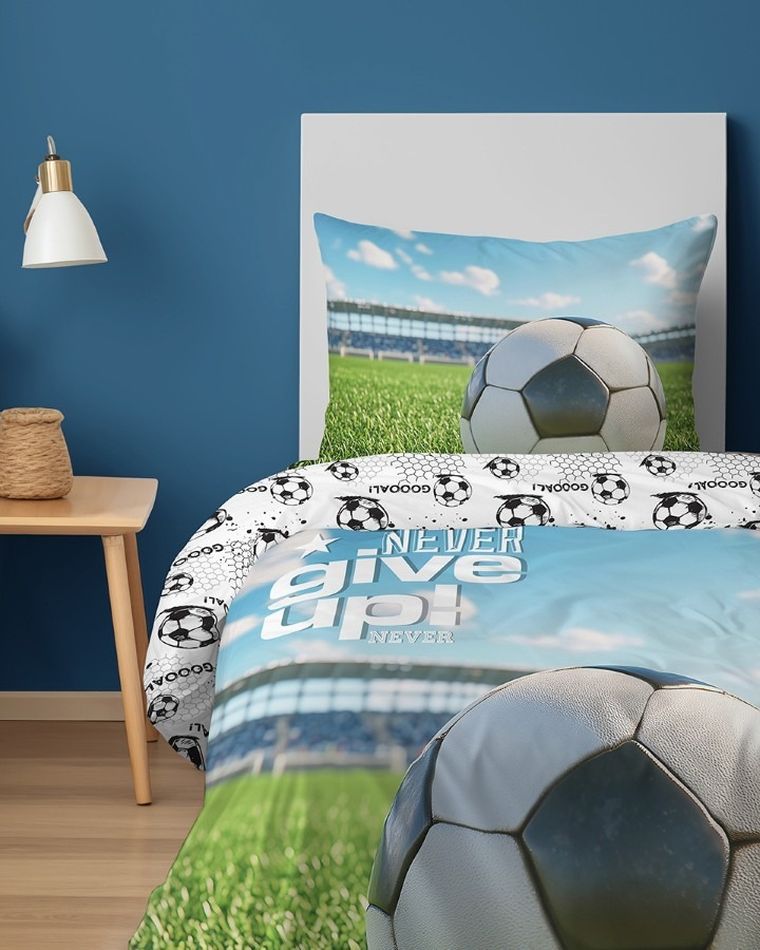 Football, set lenjerie de pat single, 140-200 cm