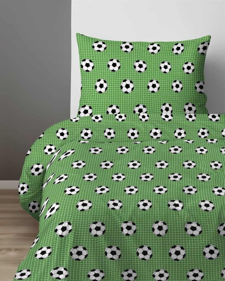 Fotbal, set lenjerie de pat single, 140-200 cm