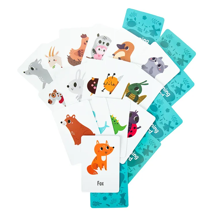 Funny Gamers, Animal, set 4 in 1, puzzle + memory + domino + cartonase, 124 elemente