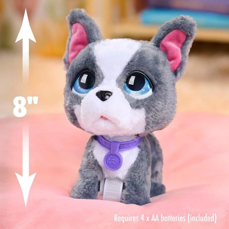 FurReal Friends, Walkalots, Bulldog francez care merge in lesa, jucarie interactiva