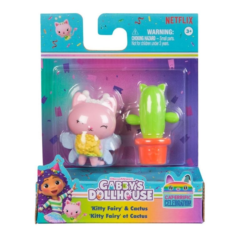 Gabby's Dollhouse, Kitty Fairy & Cactus, set de figurine