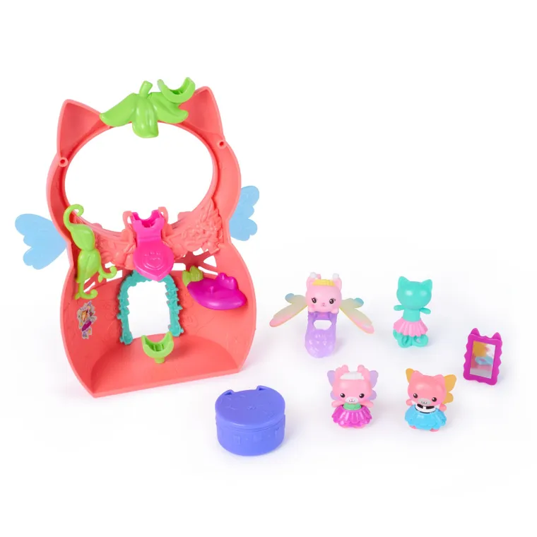 Gabby's Dollhouse, Kitty Fairy's Flutter-riffi Playset, set de joaca cu figurine si inel, 12 elemente