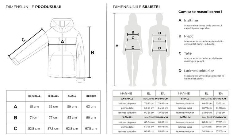 Geaca de schi impermeabila cu gluga si croiala oversize unisex NOWEAR