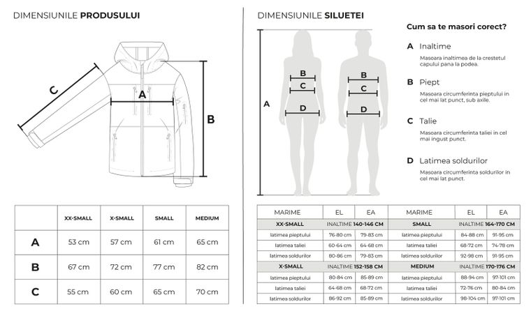 Geaca de schi impermeabila cu gluga unisex NOWEAR