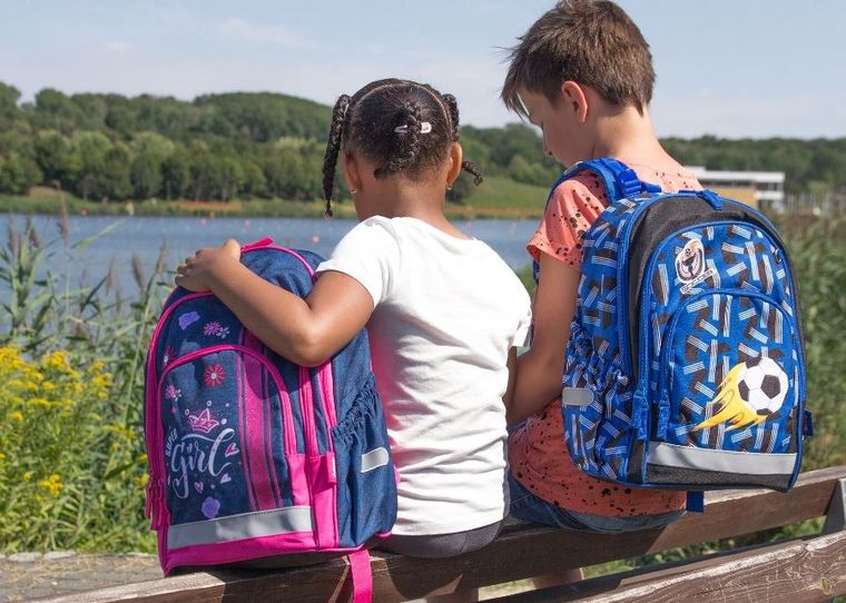 Hama, rucsac pentru scoala cu 2 compartimente, Jeans Girl