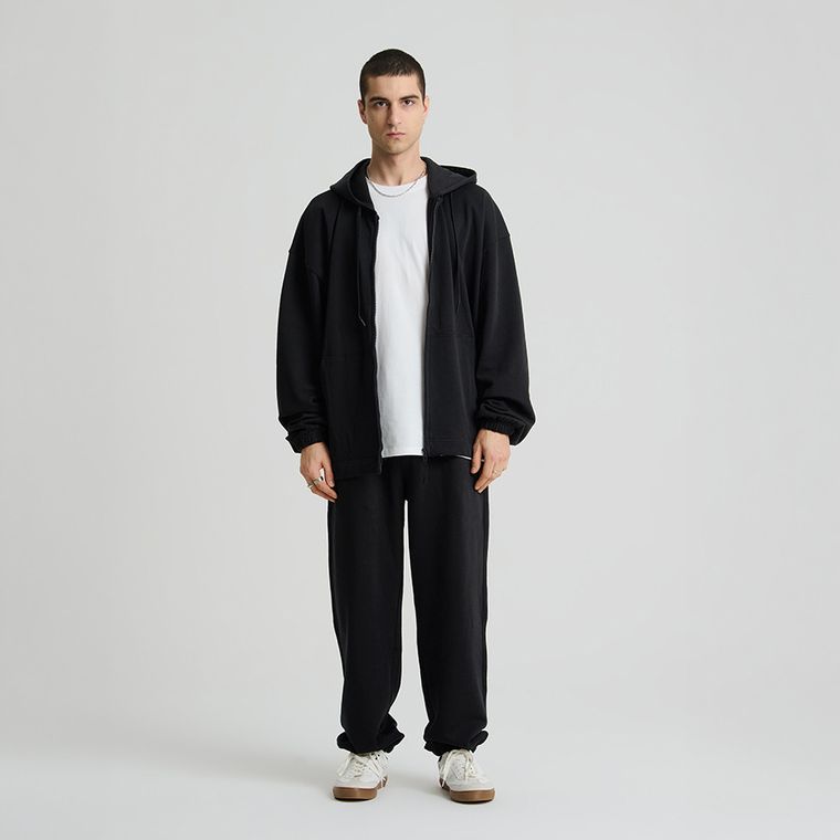 Hanorac oversize cu fermoar NOWEAR