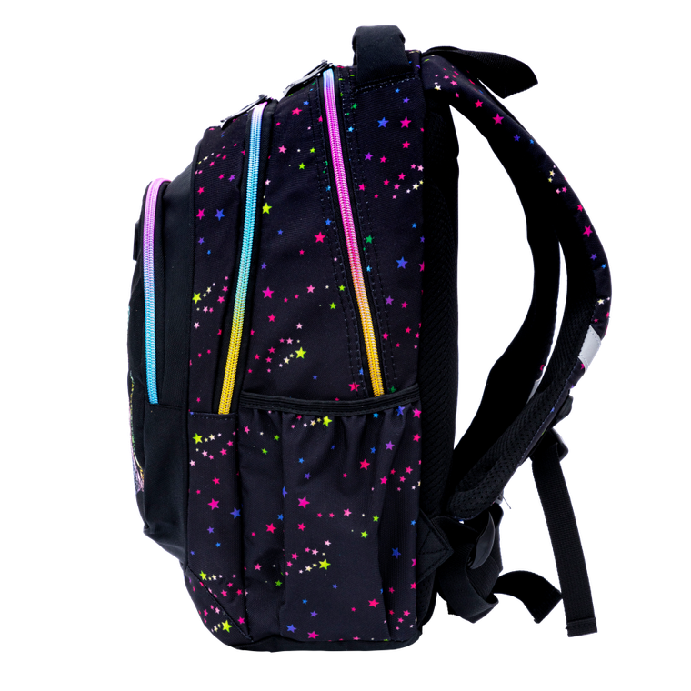 Head, Golden Effect, rucsac pentru scoala, cu 3 compartimente, Rainbow Kitty