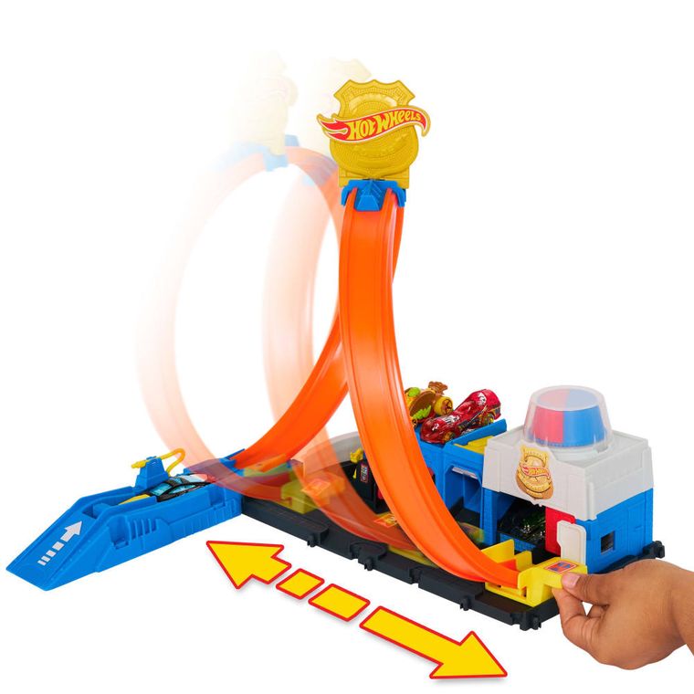 Hot Wheels City, Super Police Station, set de joaca cu masina