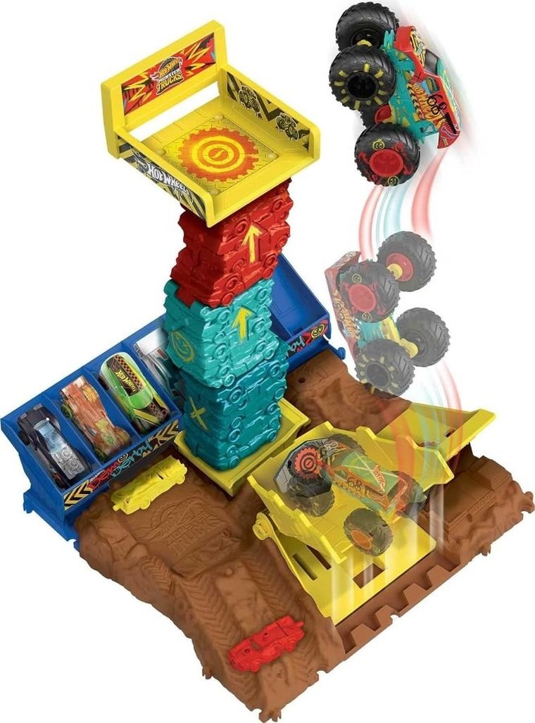 Hot Wheels, Monster Trucks Arena Smashers, Demo Derby, set de joaca